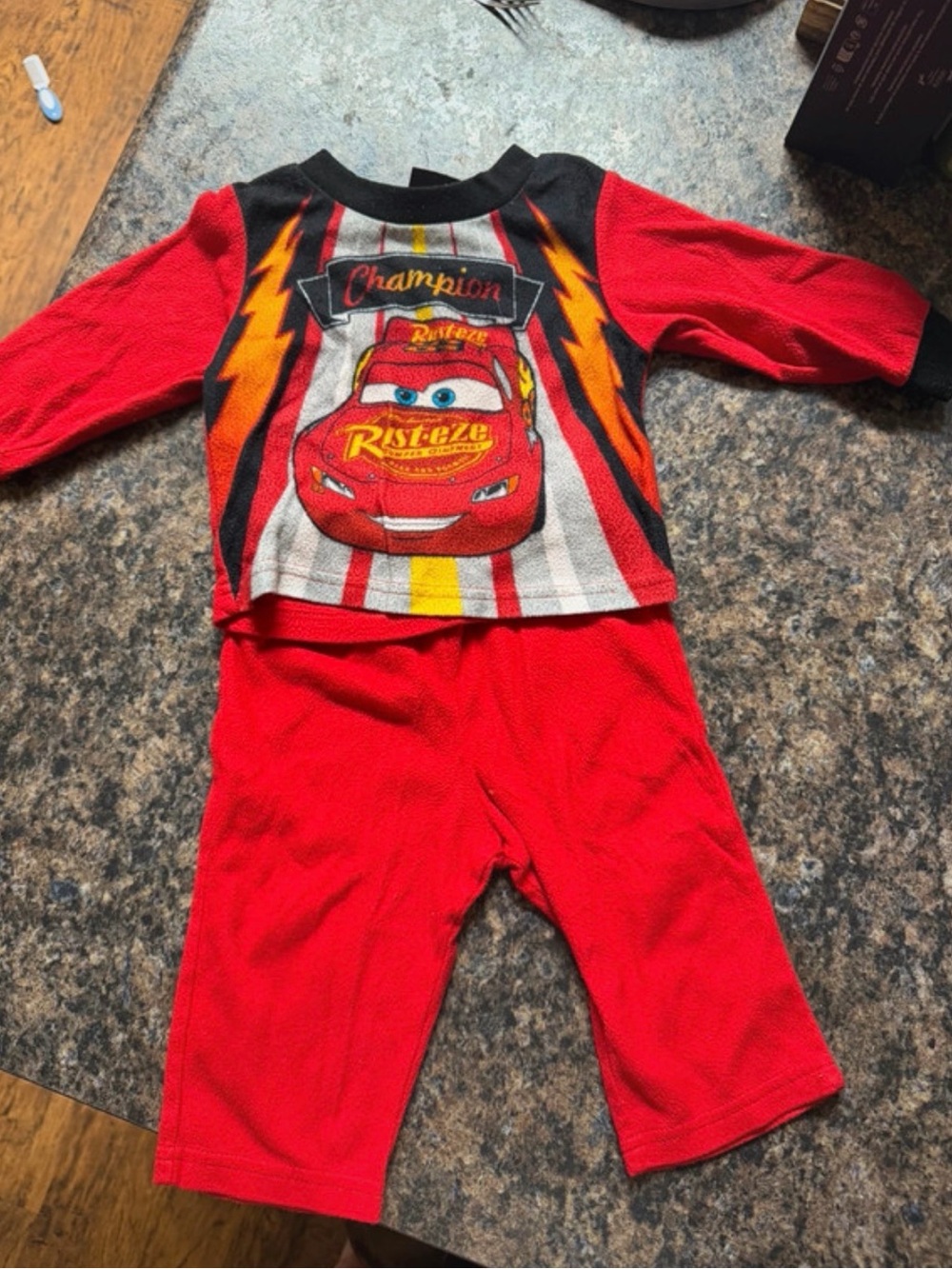 Disney Pixar Cars Lightning McQueen Red Kids Pajama Set